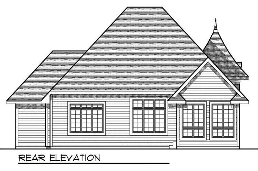 Home Plan Rear Elevation of this 2-Bedroom,1773 Sq Ft Plan -101-1167