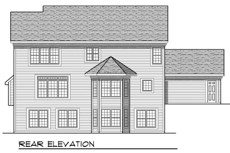 Home Plan Rear Elevation of this 4-Bedroom,2672 Sq Ft Plan -101-1182