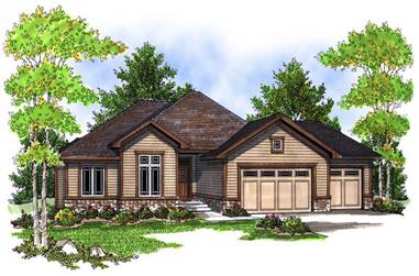 3-Bedroom, 1938 Sq Ft Ranch House Plan - 101-1189 - Front Exterior