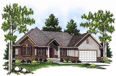 4-Bedroom, 1923 Sq Ft Ranch House Plan - 101-1197 - Front Exterior