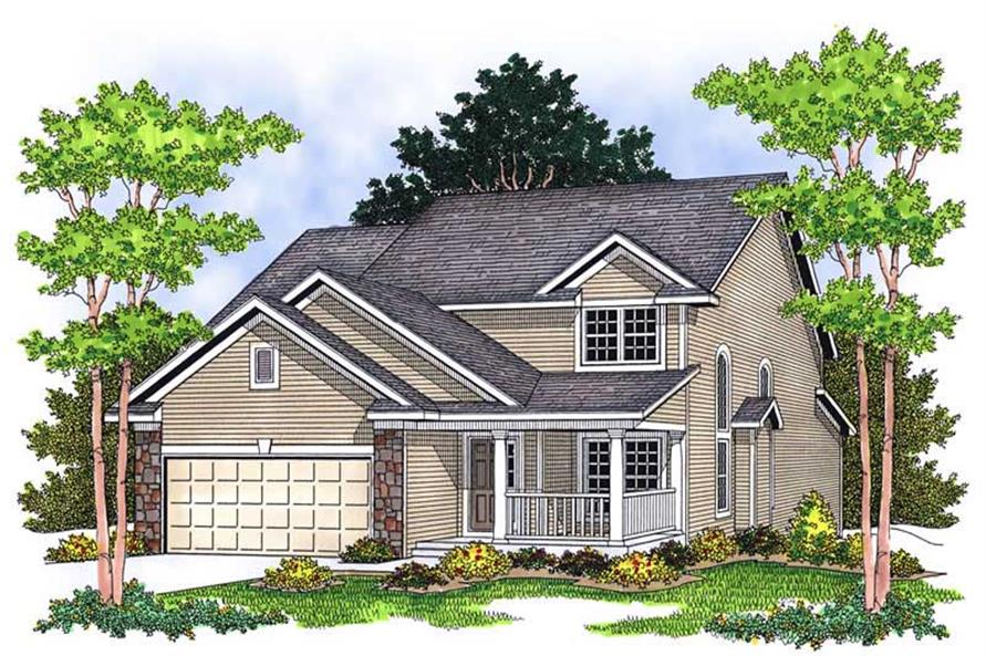 3-Bedroom, 2299 Sq Ft Farmhouse House Plan - 101-1198 - Front Exterior