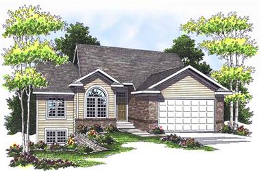 2-Bedroom, 1356 Sq Ft Ranch House Plan - 101-1216 - Front Exterior