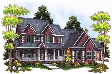 5-Bedroom, 4025 Sq Ft Country Home Plan - 101-1218 - Main Exterior