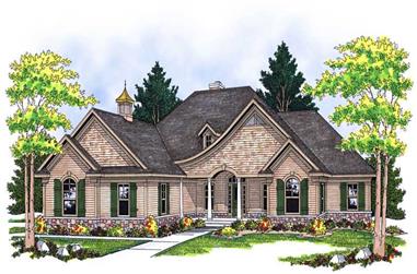 3-Bedroom, 2239 Sq Ft French Country Home Plan - 101-1222 - Main Exterior