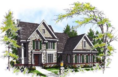 3-Bedroom, 2800 Sq Ft Colonial House Plan - 101-1237 - Front Exterior