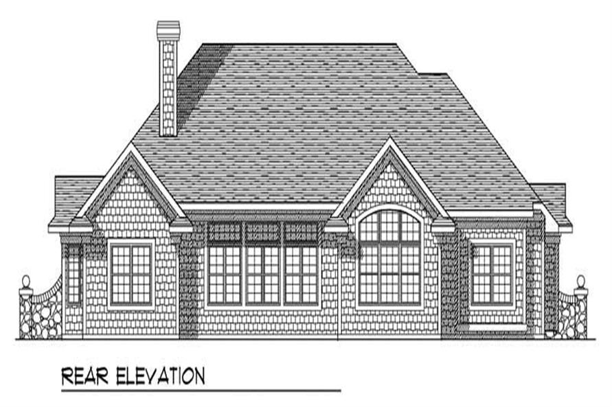 Home Plan Rear Elevation of this 3-Bedroom,2645 Sq Ft Plan -101-1238