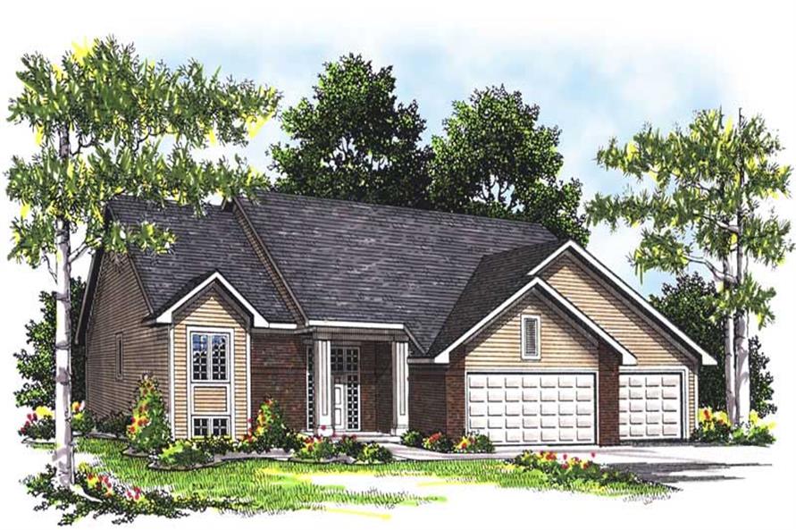 3-Bedroom, 1806 Sq Ft Ranch House Plan - 101-1241 - Front Exterior