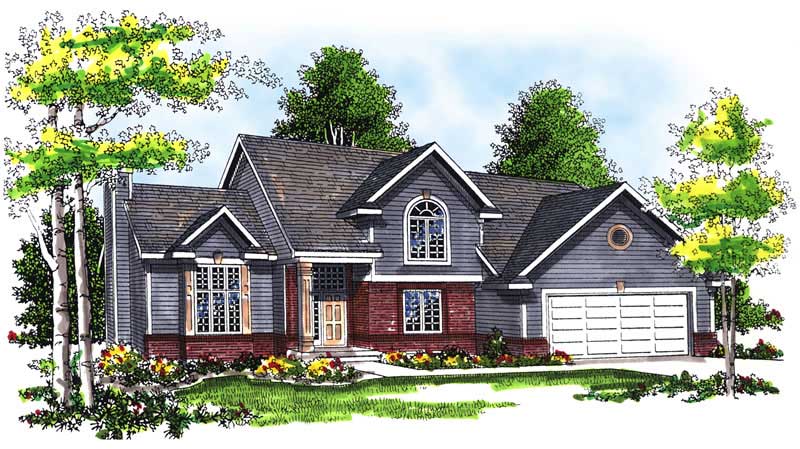 Front View of this 3-Bedroom, 1852 Sq Ft Plan - 101-1251