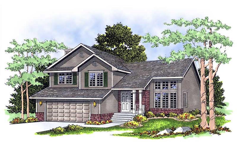 Front elevation of Country home (ThePlanCollection: House Plan #101-1253)