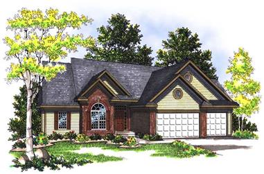 3-Bedroom, 1907 Sq Ft Ranch House Plan - 101-1265 - Front Exterior