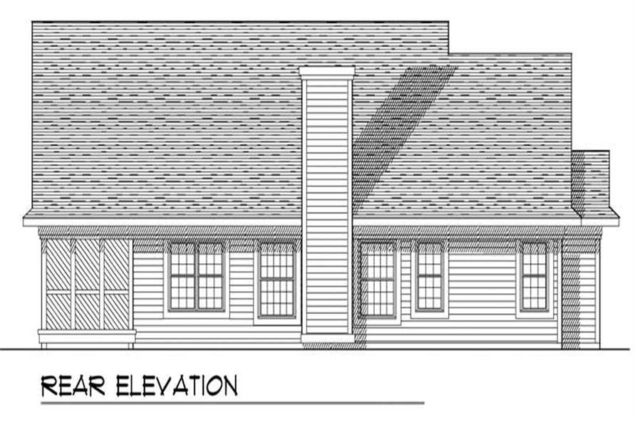 Home Plan Rear Elevation of this 3-Bedroom,1806 Sq Ft Plan -101-1275