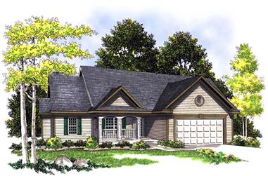 3-Bedroom, 1806 Sq Ft Ranch House Plan - 101-1275 - Front Exterior