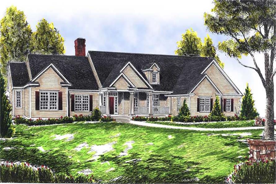 4-Bedroom, 2378 Sq Ft Ranch House Plan - 101-1276 - Front Exterior