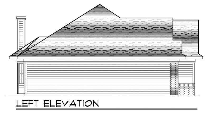Home Plan Left Elevation of this 3-Bedroom,1926 Sq Ft Plan -101-1277