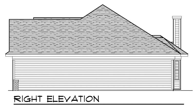 Home Plan Right Elevation of this 3-Bedroom,1926 Sq Ft Plan -101-1277