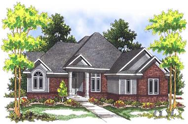 4-Bedroom, 3214 Sq Ft Country House Plan - 101-1283 - Front Exterior