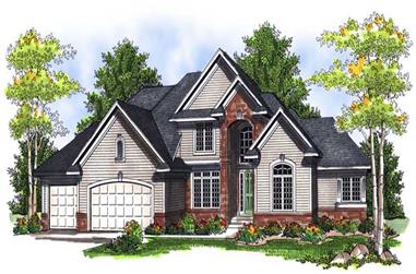 3-Bedroom, 2911 Sq Ft French Home Plan - 101-1284 - Main Exterior