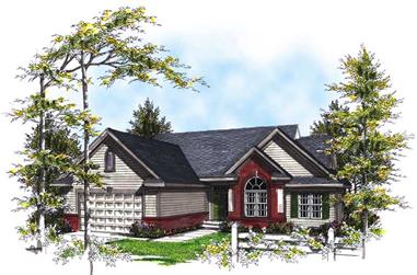 3-Bedroom, 1695 Sq Ft Bungalow House Plan - 101-1299 - Front Exterior