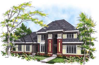 4-Bedroom, 3070 Sq Ft Colonial Home Plan - 101-1308 - Main Exterior