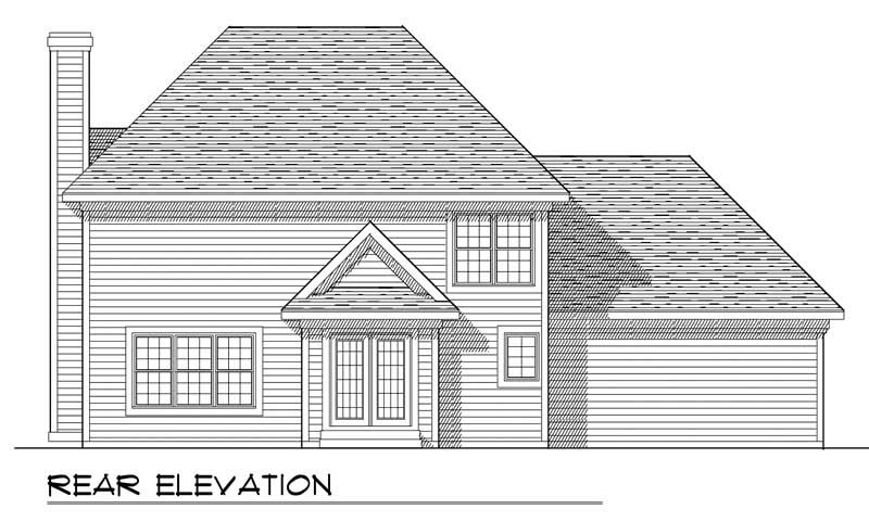 Home Plan Rear Elevation of this 3-Bedroom,1912 Sq Ft Plan -101-1315
