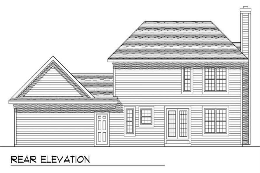 Home Plan Rear Elevation of this 3-Bedroom,1966 Sq Ft Plan -101-1324