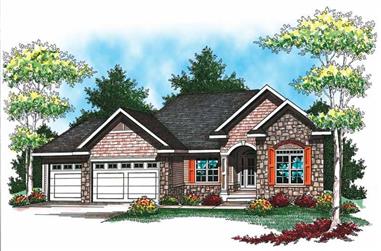 2-Bedroom, 1640 Sq Ft Small House Plans - 101-1330 - Main Exterior