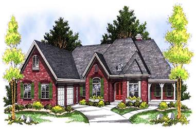 3-Bedroom, 3406 Sq Ft Ranch House Plan - 101-1340 - Front Exterior