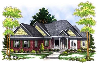 4-Bedroom, 3228 Sq Ft Country Home Plan - 101-1348 - Main Exterior