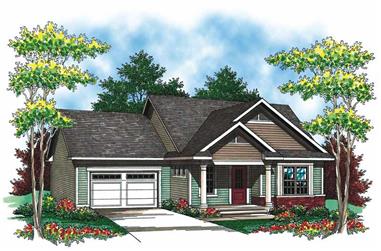 2-Bedroom, 1649 Sq Ft Ranch House Plan - 101-1352 - Front Exterior