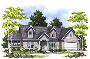 3-Bedroom, 2197 Sq Ft Cape Cod House Plan - 101-1364 - Front Exterior