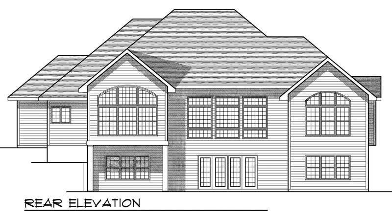 Home Plan Rear Elevation of this 4-Bedroom,3786 Sq Ft Plan -101-1365