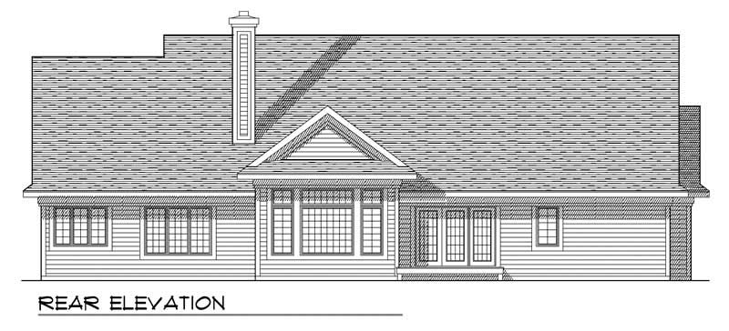 Home Plan Rear Elevation of this 3-Bedroom,2115 Sq Ft Plan -101-1367