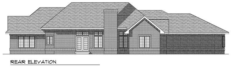 Home Plan Rear Elevation of this 3-Bedroom,2378 Sq Ft Plan -101-1372