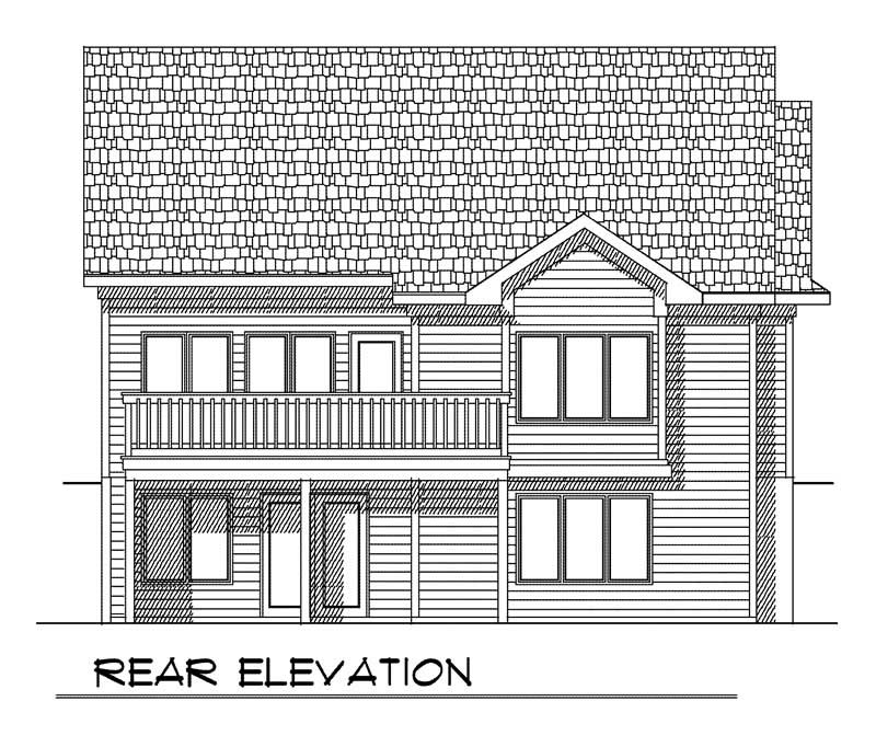 Home Plan Rear Elevation of this 3-Bedroom,2903 Sq Ft Plan -101-1379