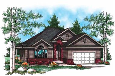 2-Bedroom, 1409 Sq Ft Small House Plans - 101-1385 - Front Exterior