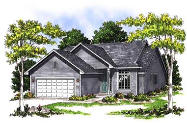 3-Bedroom, 1448 Sq Ft Ranch House Plan - 101-1388 - Front Exterior