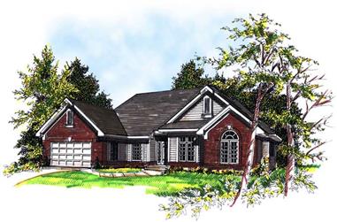 3-Bedroom, 2153 Sq Ft Ranch House Plan - 101-1406 - Front Exterior