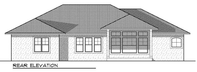 Home Plan Rear Elevation of this 3-Bedroom,2504 Sq Ft Plan -101-1413