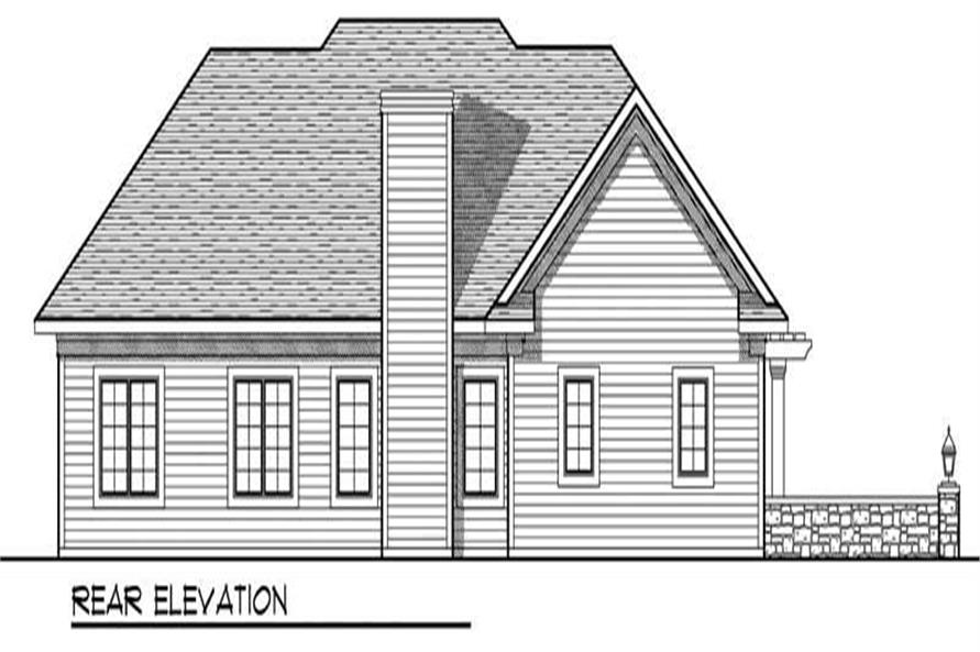 Home Plan Rear Elevation of this 3-Bedroom,1774 Sq Ft Plan -101-1420