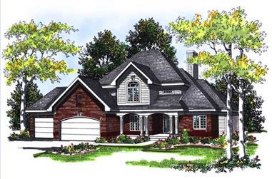 3-Bedroom, 2408 Sq Ft Country Home Plan - 101-1428 - Main Exterior