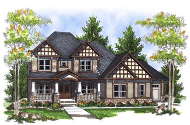 4-Bedroom, 3617 Sq Ft Country Home Plan - 101-1430 - Main Exterior