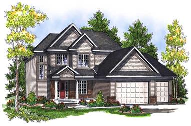 4-Bedroom, 2100 Sq Ft Country House Plan - 101-1433 - Front Exterior