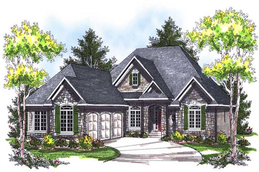 3-Bedroom, 2067 Sq Ft Ranch House Plan - 101-1437 - Front Exterior