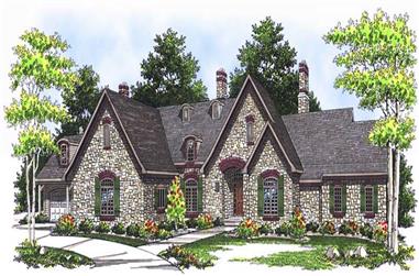 5-Bedroom, 5270 Sq Ft Country House Plan - 101-1438 - Front Exterior