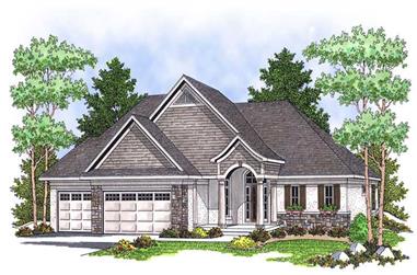 2-Bedroom, 1750 Sq Ft Country House Plan - 101-1442 - Front Exterior