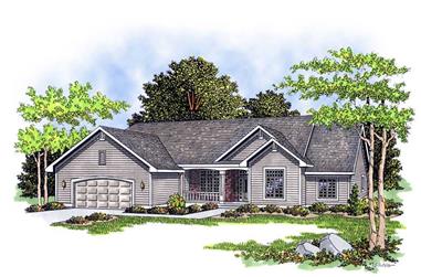 3-Bedroom, 2196 Sq Ft Country House Plan - 101-1457 - Front Exterior