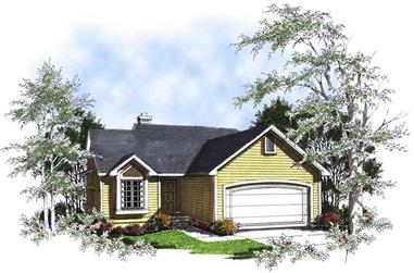 3-Bedroom, 1342 Sq Ft Bungalow House Plan - 101-1458 - Front Exterior
