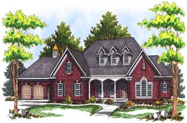 4-Bedroom, 5211 Sq Ft Cape Cod House Plan - 101-1466 - Front Exterior