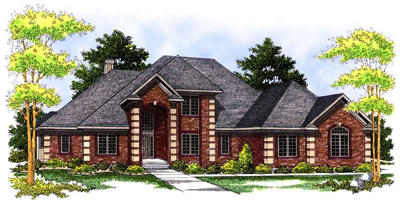 Front View of this 3-Bedroom, 3043 Sq Ft Plan - 101-1467
