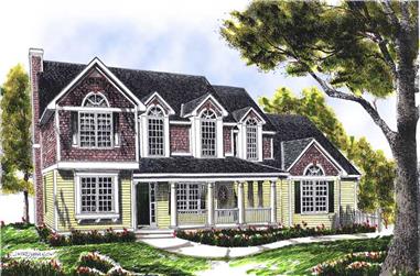 4-Bedroom, 2236 Sq Ft Cape Cod House Plan - 101-1473 - Front Exterior
